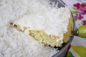 Easy One Bowl Coconut Cake