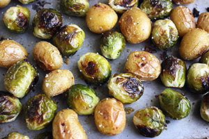 Roasted Brussels Sprouts & Potatoes