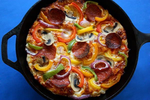 Cast Iron Skillet Pizza {Deep Dish} - The Seasoned Mom