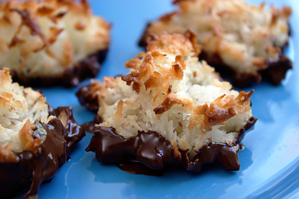 Chocolate Dipped Coconut Macaroons