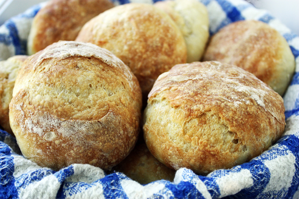 No Knead Crusty Rolls Recipe