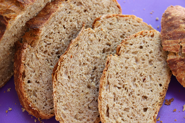 No-Knead Whole Wheat Dutch Oven Bread