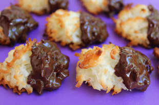 Chocolate-Dipped Coconut Macaroons