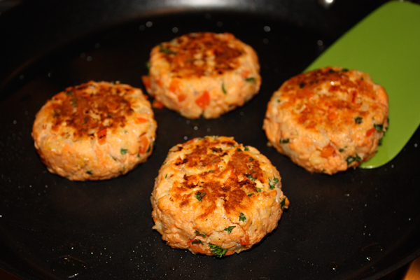 Air Fryer Salmon Burgers (from Frozen) - Whole Lotta Yum