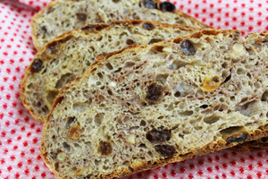 No Knead Fruit & Nut Bread