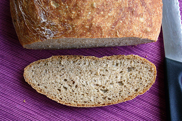 Faster No Knead Whole Wheat Bread