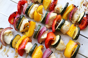 Oven Chicken Veggie Kabobs