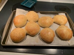easy recipe sesasme seed buns
