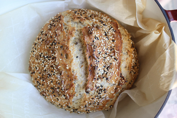 Seeded No Knead Bread